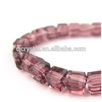 square cube glass beads supplier crystal beads